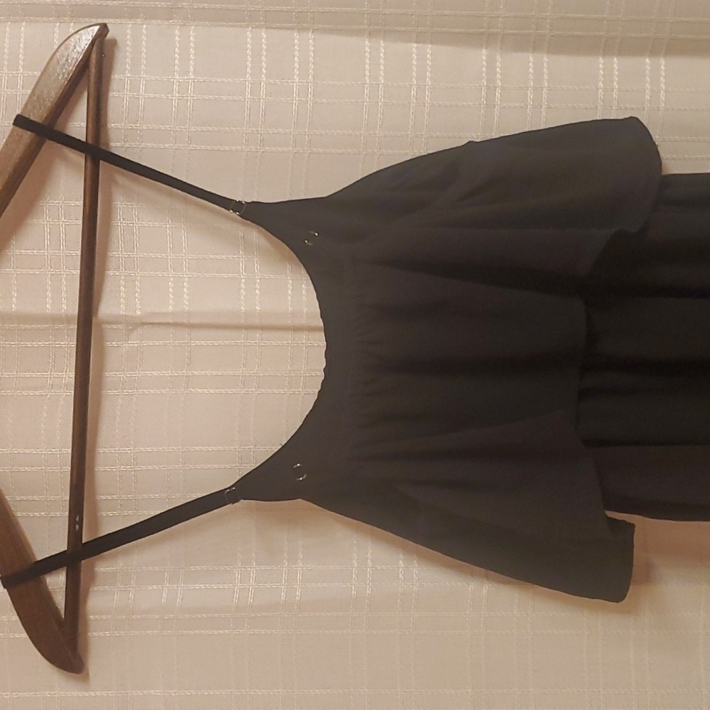 Nerlerolian medium sleeveless summer dress black comfy Crepe Feel - Picture 10 of 16